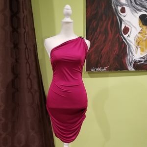 One Shoulder Bodycon Dress By Flamingo